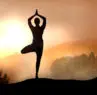 Stock Illustration of Yoga on Mountain